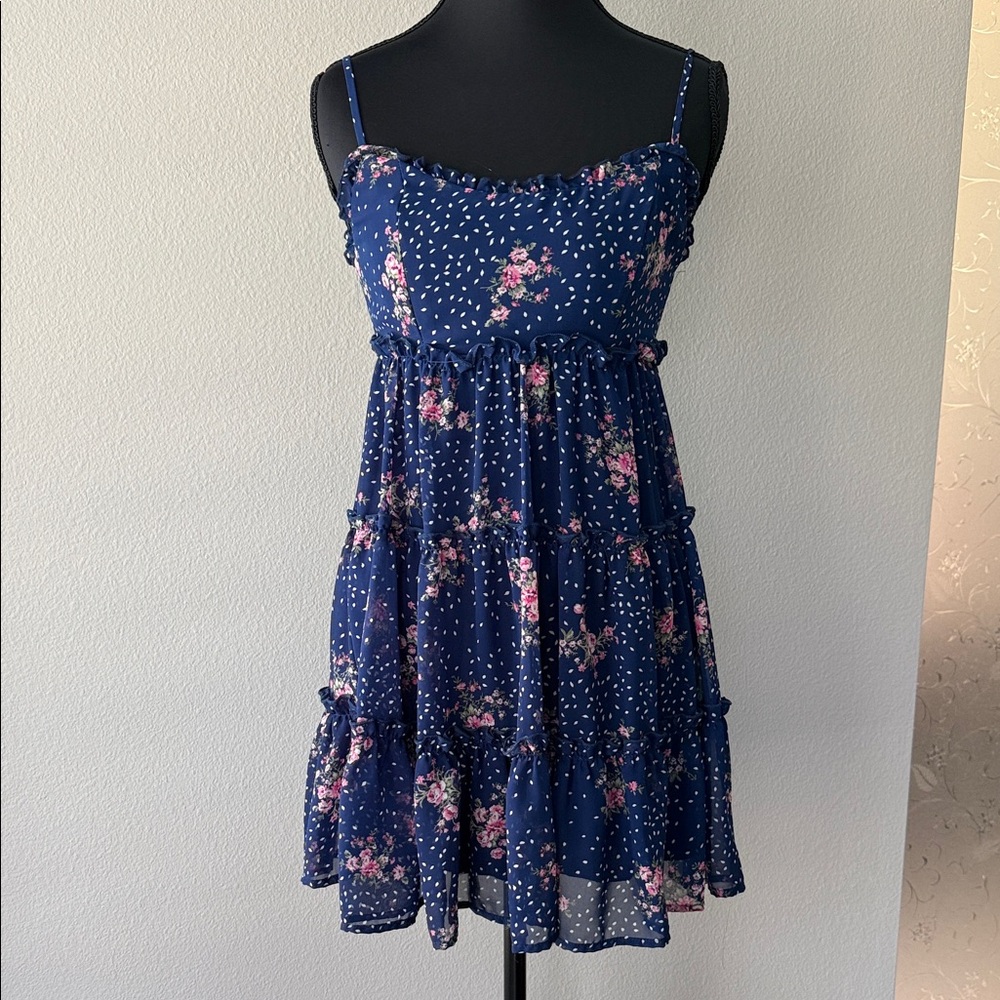B Darlin Navy Floral Mini Dress
